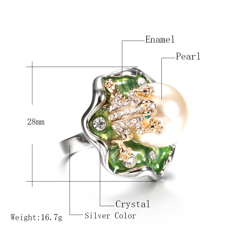 Kinel Hot Animal Jewelry Frog Rings Fashion Green Enamel Wide Ring For Woman Party Crystal Gold Color Vintage Jewelry 2019 New Kinel Hot Animal Jewelry Frog Rings Fashion Green Enamel Wide Ring For Woman Party Crystal Gold Color Vintage Jewelry 2019 New