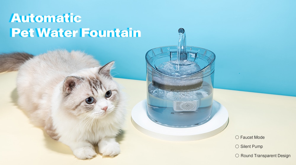 2L Automatic Cat Water Fountain With Faucet Dog Water Dispenser Transparent Drinker Pet Drinking Feeder 2 Filters, Motion Sensor 2L Automatic Cat Water Fountain With Faucet Dog Water Dispenser Transparent Drinker Pet Drinking Feeder 2 Filters, Motion Sensor